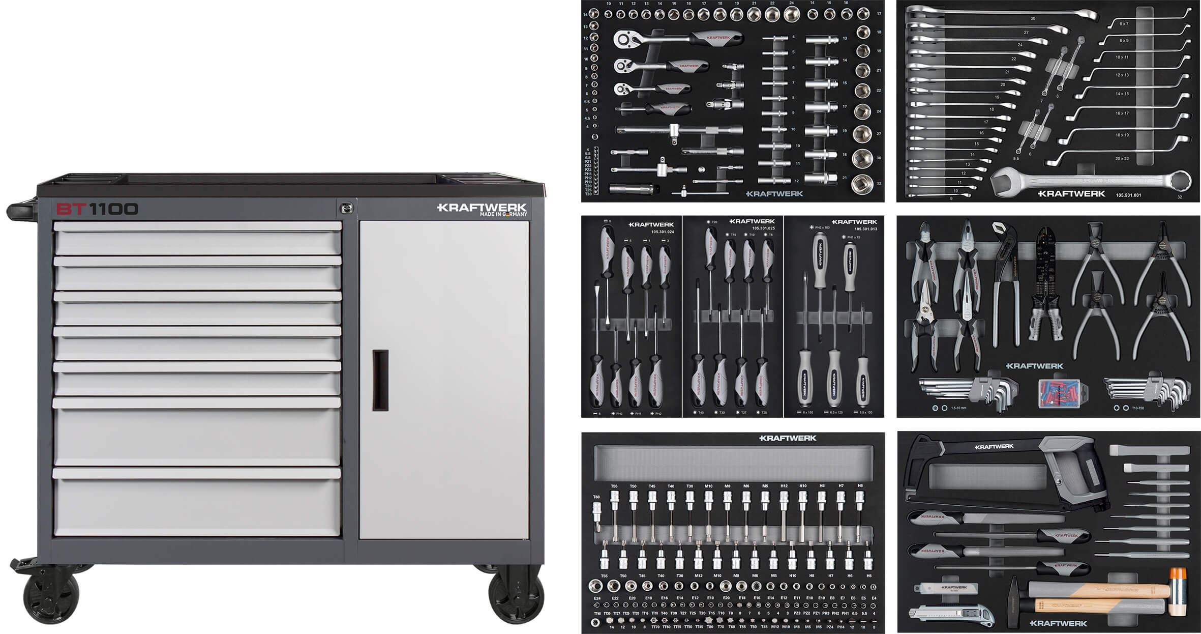 Werkstattwagen BT1100, 7 Schubladen, 300-tlg.