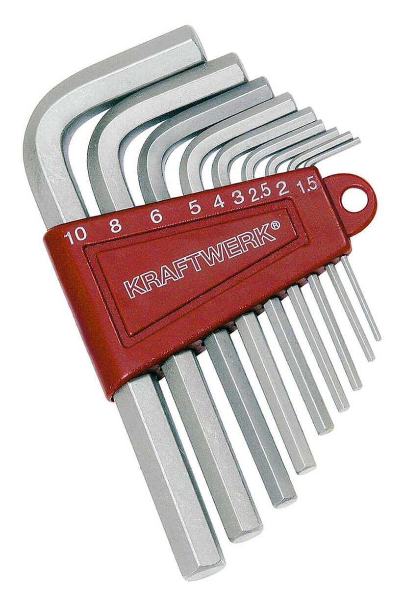 InSechskantschlüsselsatz, 1.5-10mm, 9-tlg.