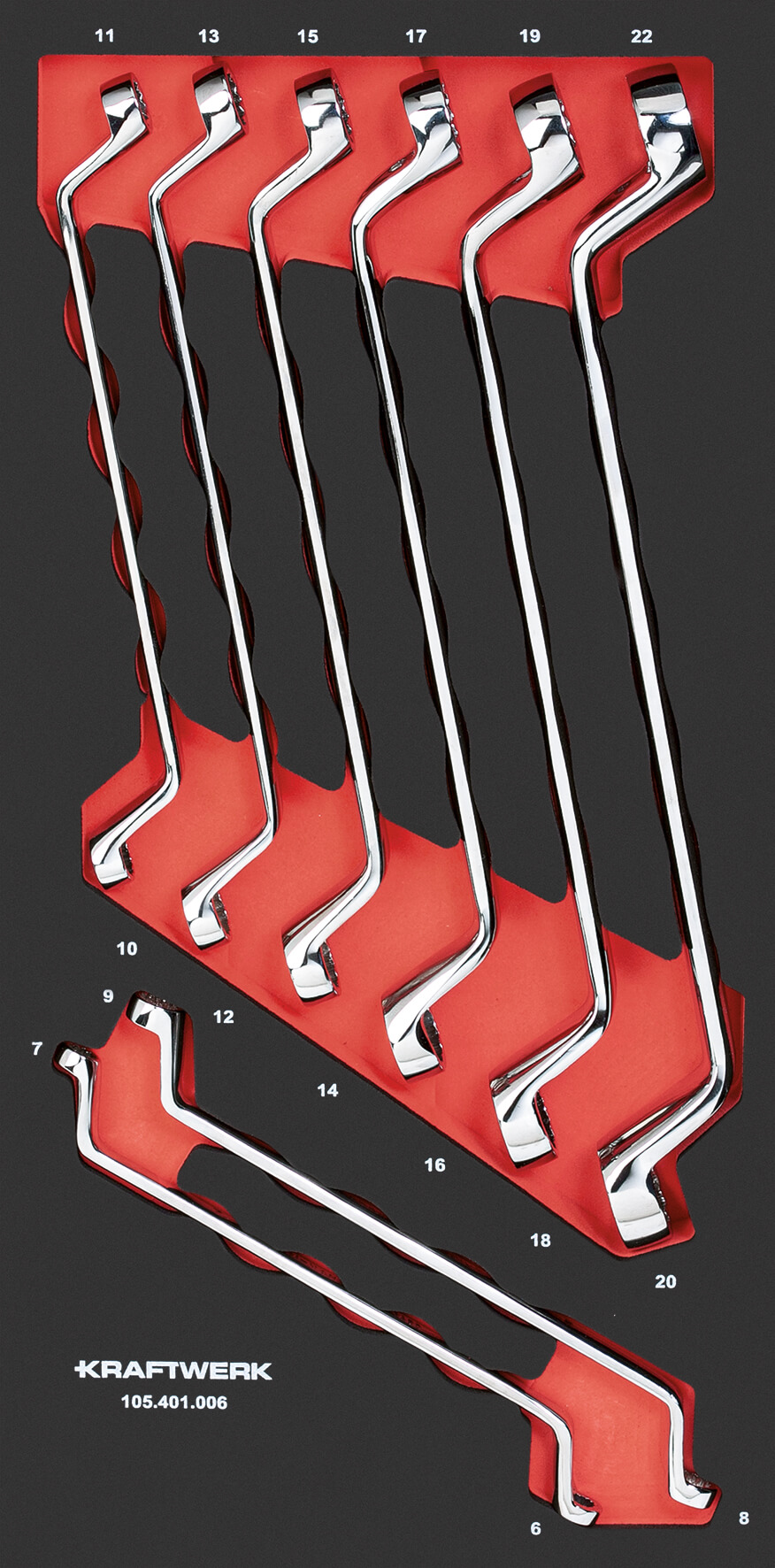 Doppelringschlüsselsatz 8-tlg. 20x40 Einlage