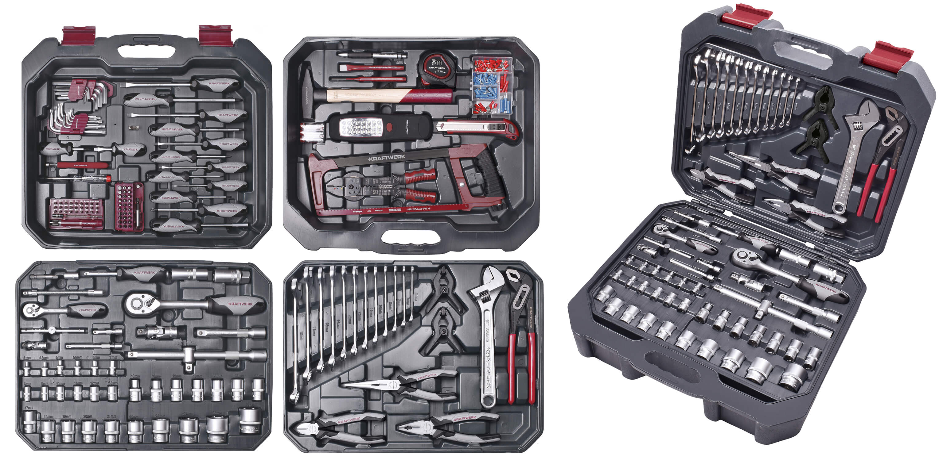 Steckschlüssel-Satz, Basic, 1/4"+1/2", 266-tlg.