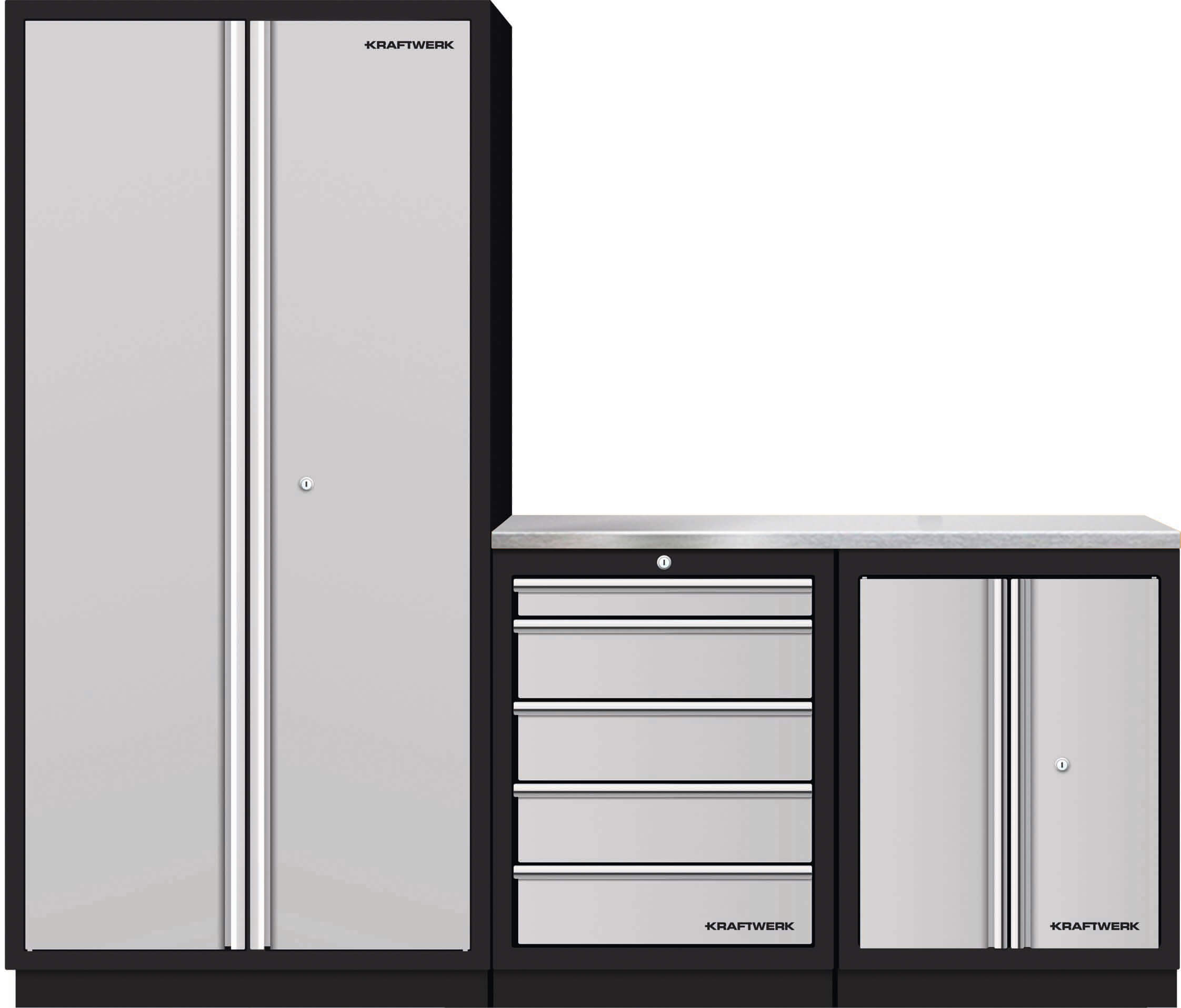 Mobilio 3er Kombi Hochschrank 2, Buche