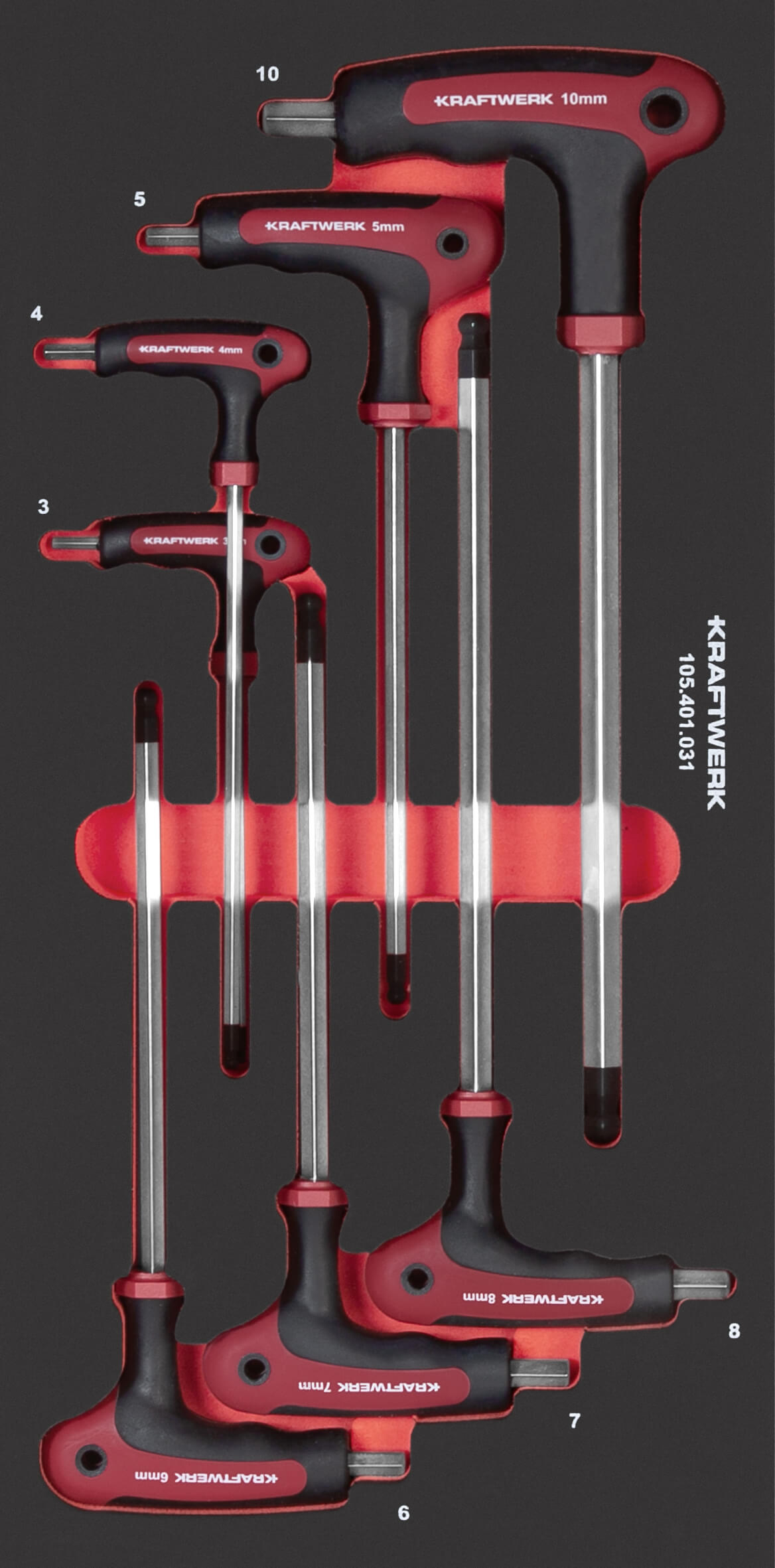 PRO LINE EVA3 T-Griff Schraubendreher Innensechsk. 20x40 7-tlg.