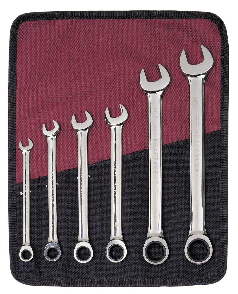 6-t. GearWrench-Satz 8-19 mm Rolltasche