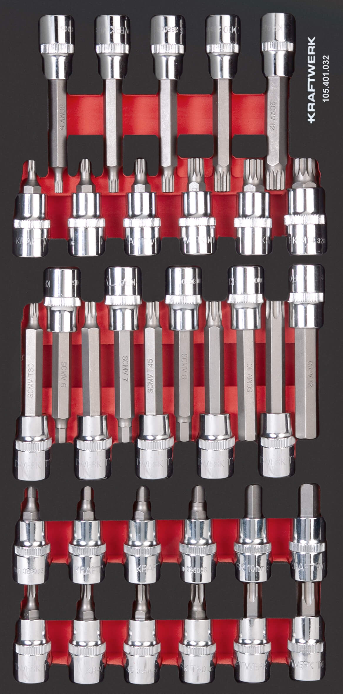 PRO LINE EVA3 1/2" Steckschlüssel-Satz 20x40 33-tlg.