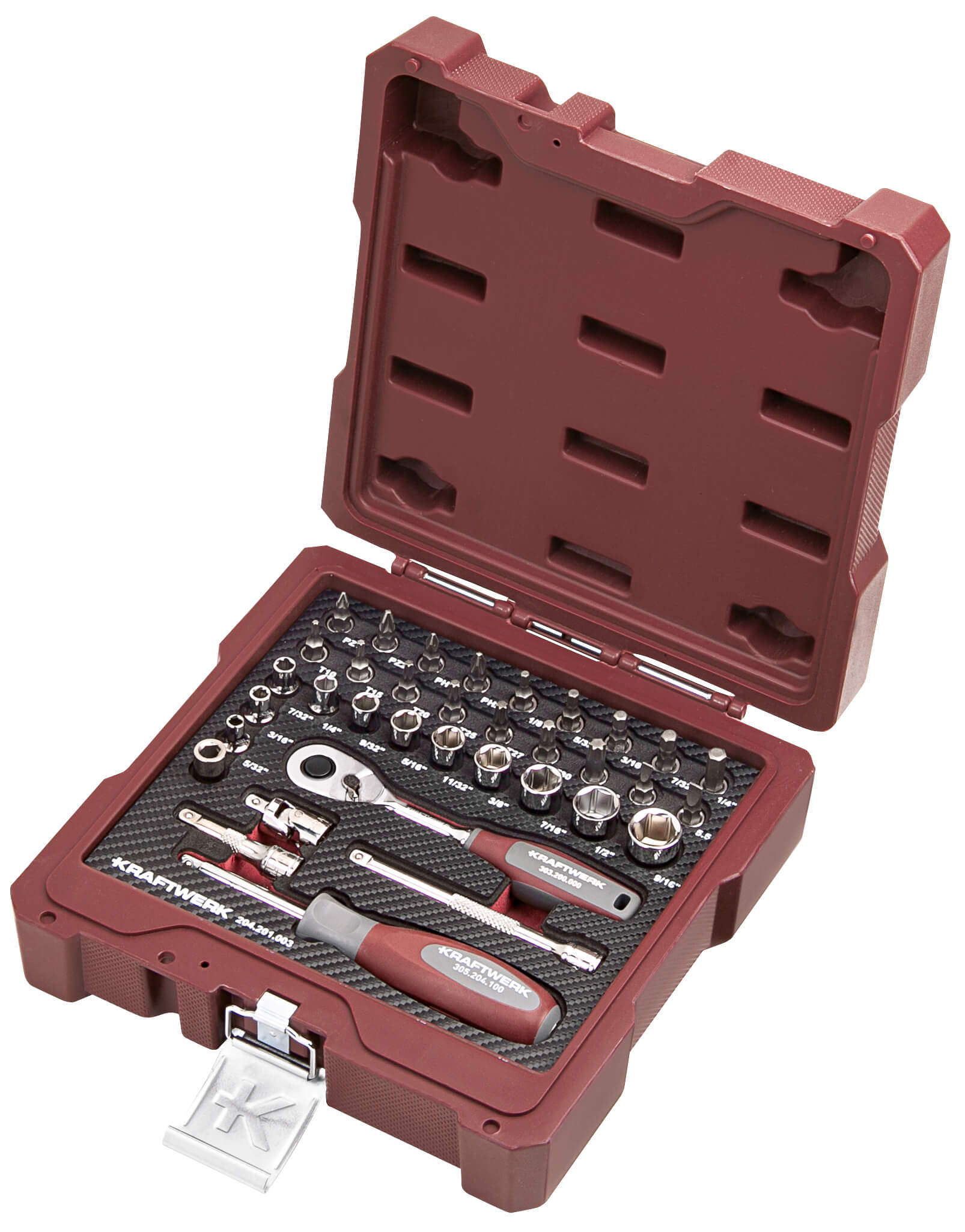 Steckschlüssel-Satz, inch, 1/4", 35-tlg.