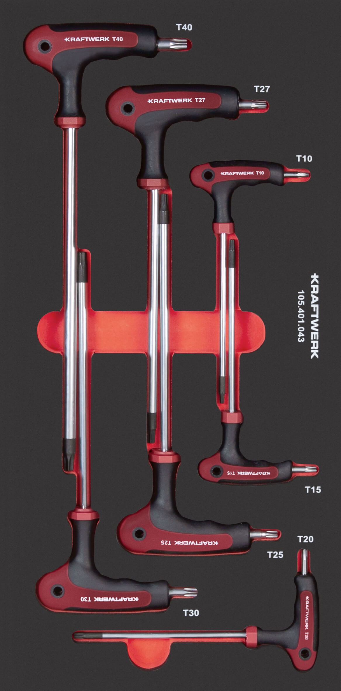 PRO LINE EVA3 T-Griff Schraubendreher TX 20x40 7-tlg.