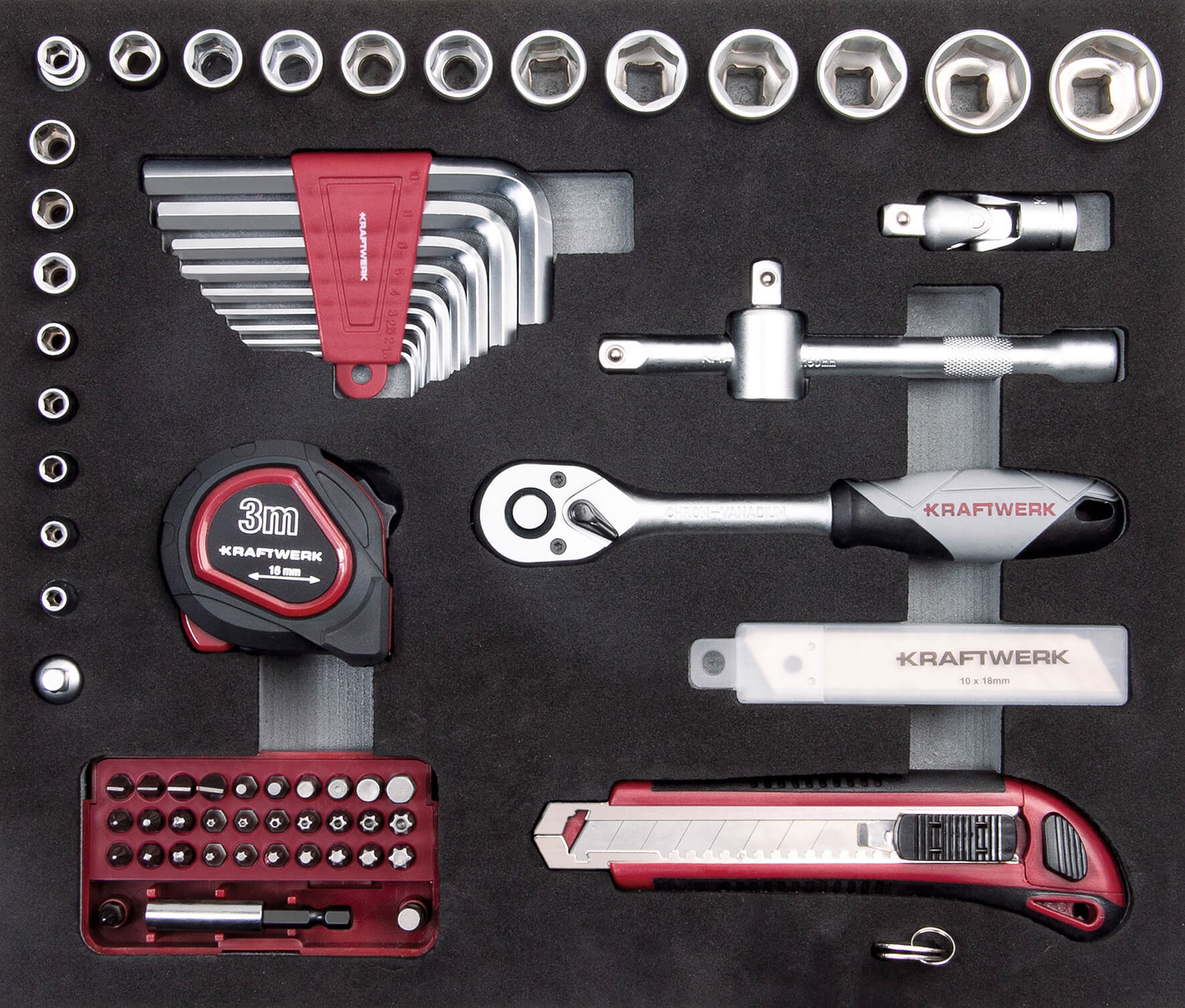 Werkzeugkoffer B143, 1/4"+3/8", 102-tlg.