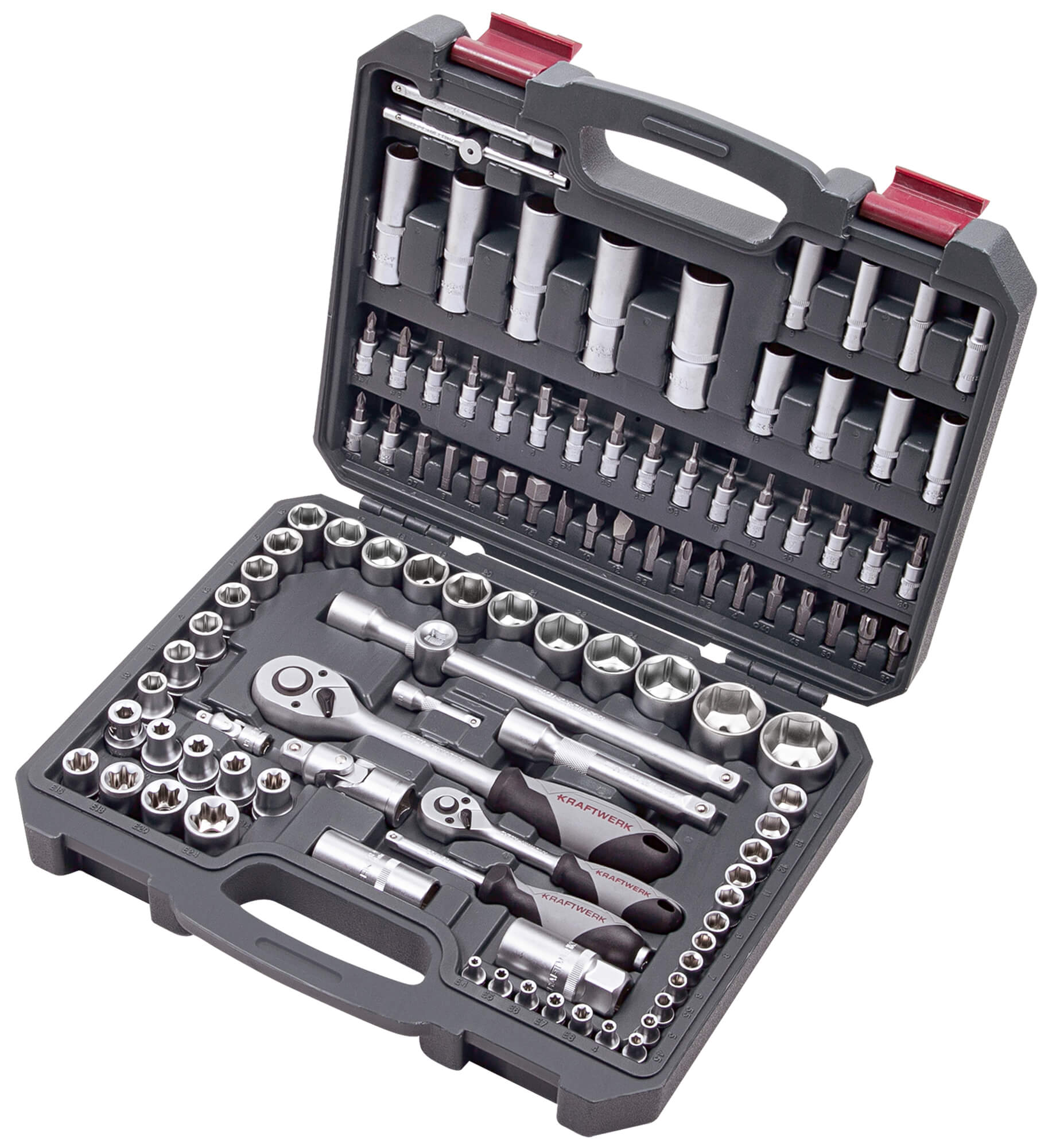 Steckschlüssel-Satz, Basic, 1/4"+1/2", 105-tlg.