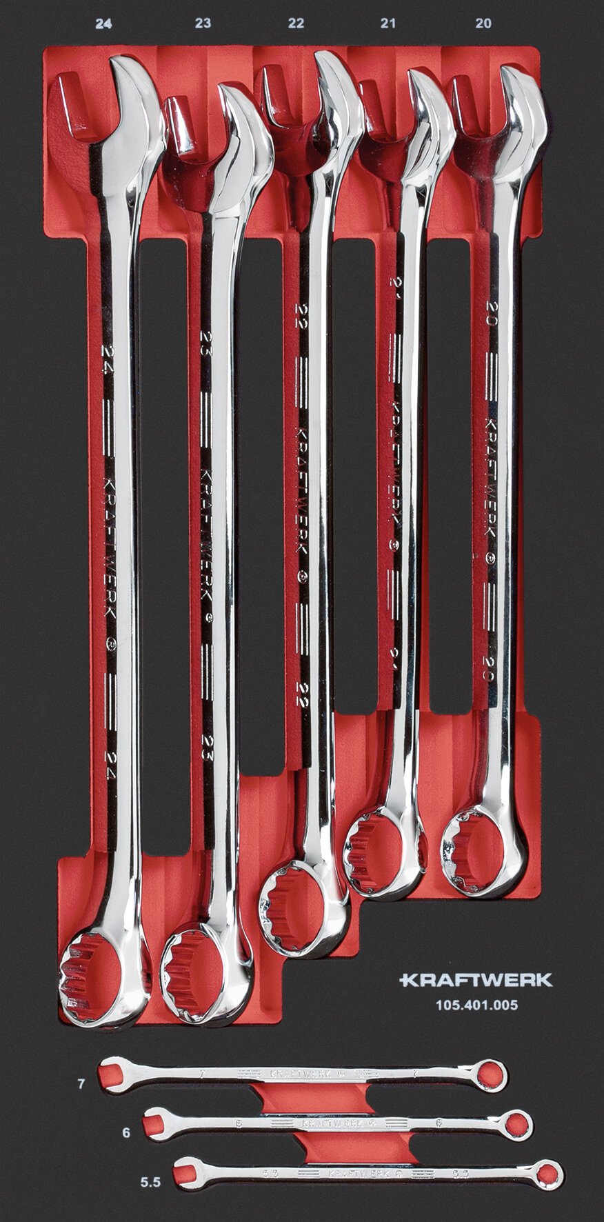 Ringmaulschlüsselsatz 8-tlg. 20x40 Einlage