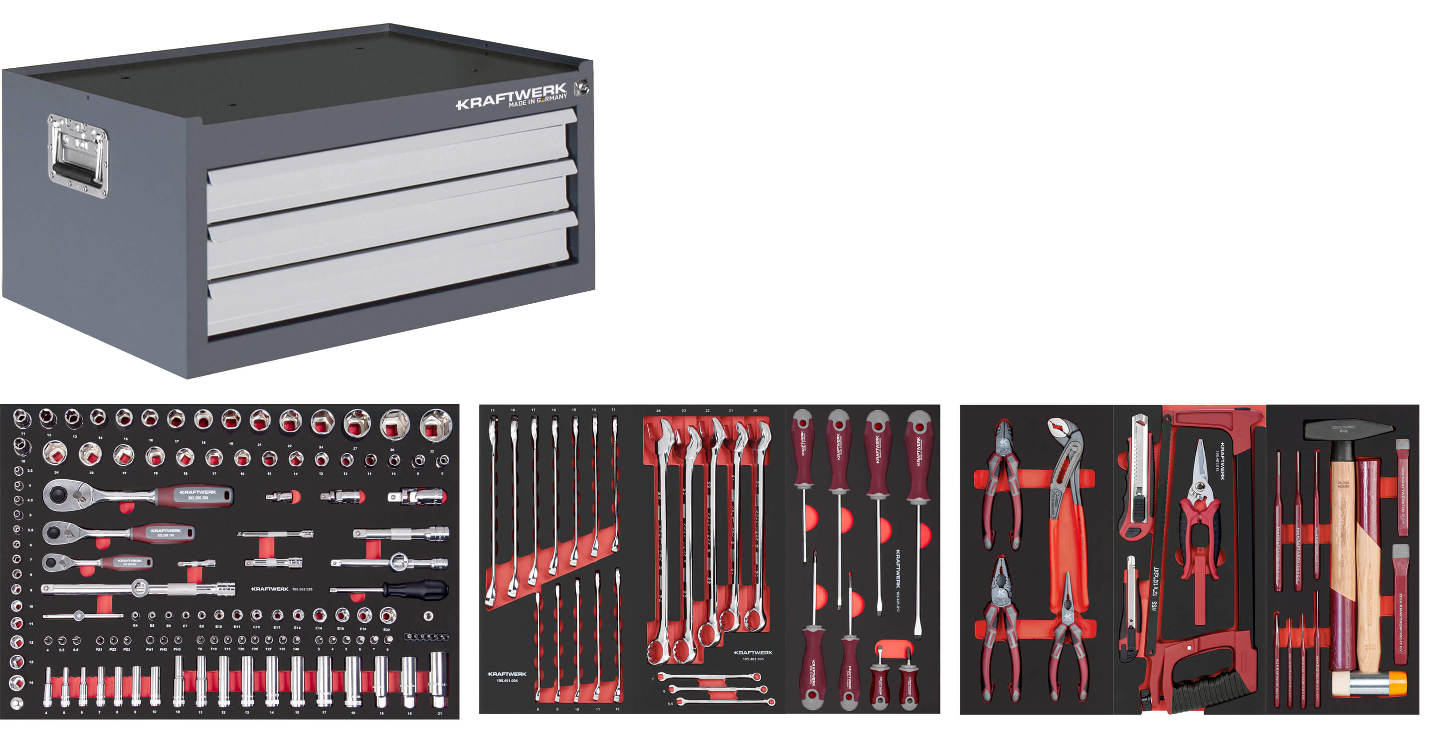 Werkzeugtruhe für BT700/ LT700 3 Schubladen 189-tlg.