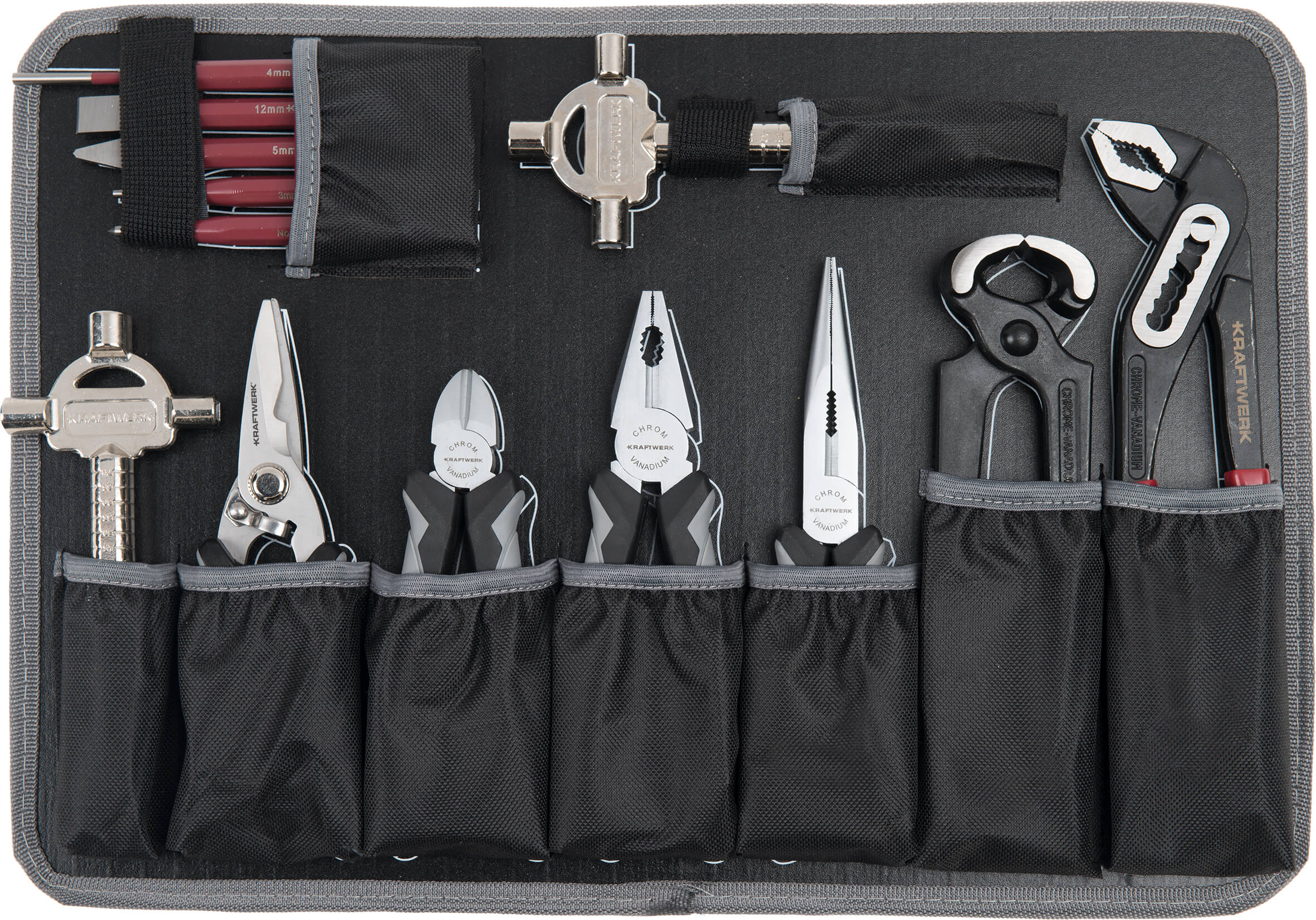 Werkzeugkoffer B100, ABS, 1/4" + 1/2", 170 tlg.