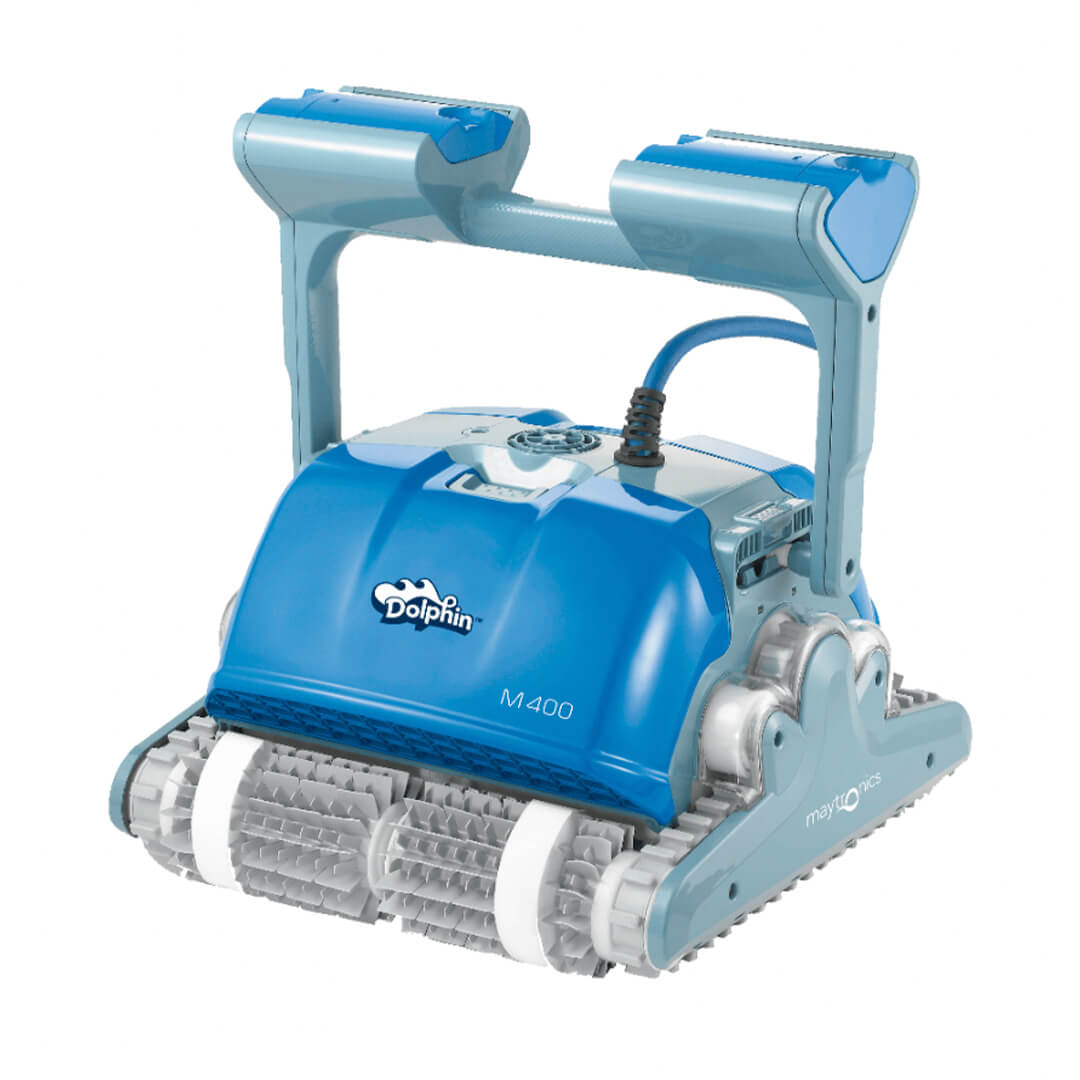 Poolroboter Dolphin M400 mit Caddy, Kombi-Bürsten grau