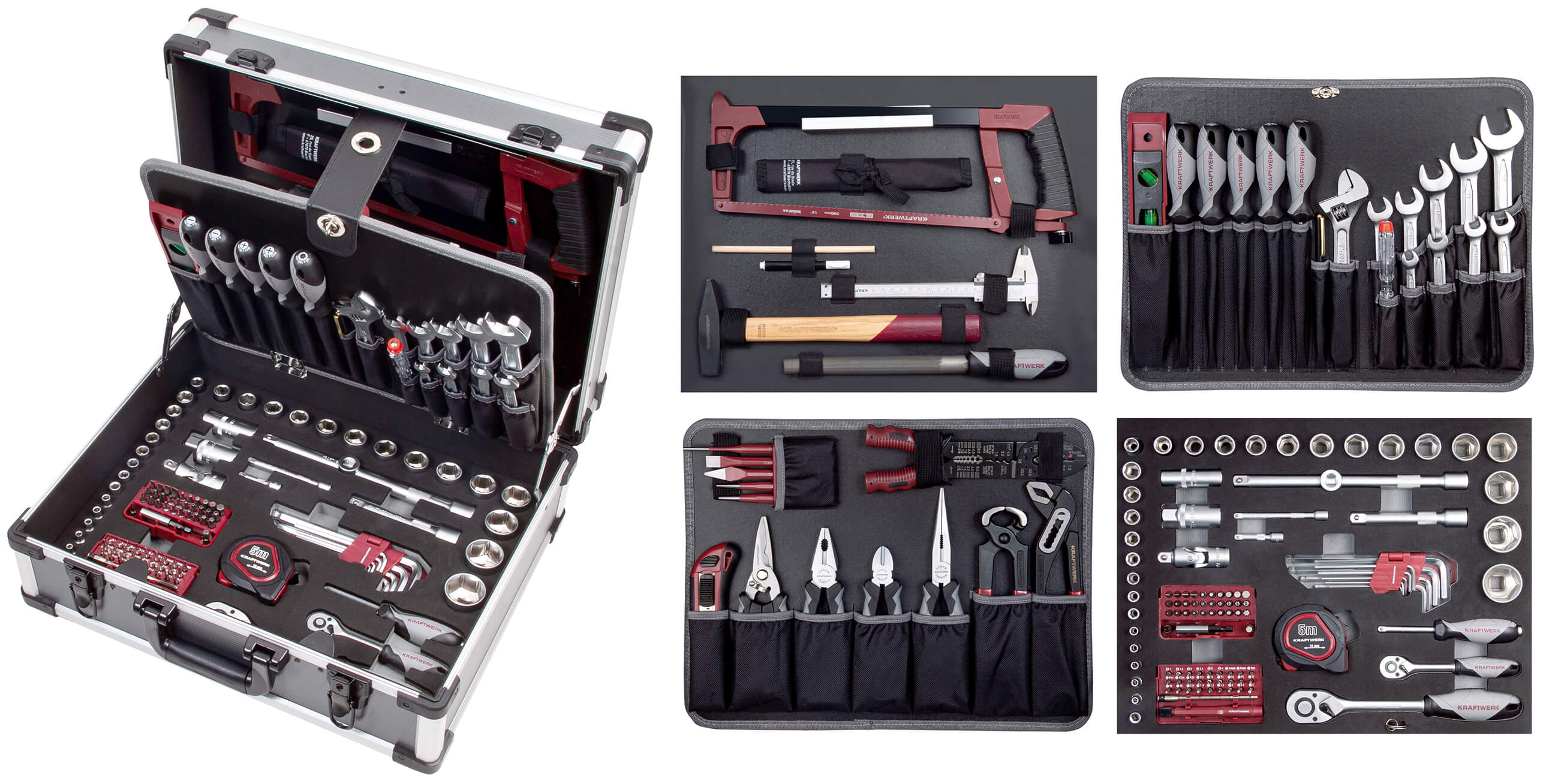 Werkzeugkoffer B147, 1/4"+1/2", 158-tlg.
